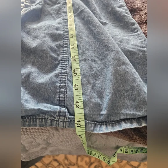 Cotton Denim Button Down Midi Dress - Picture 11 of 11